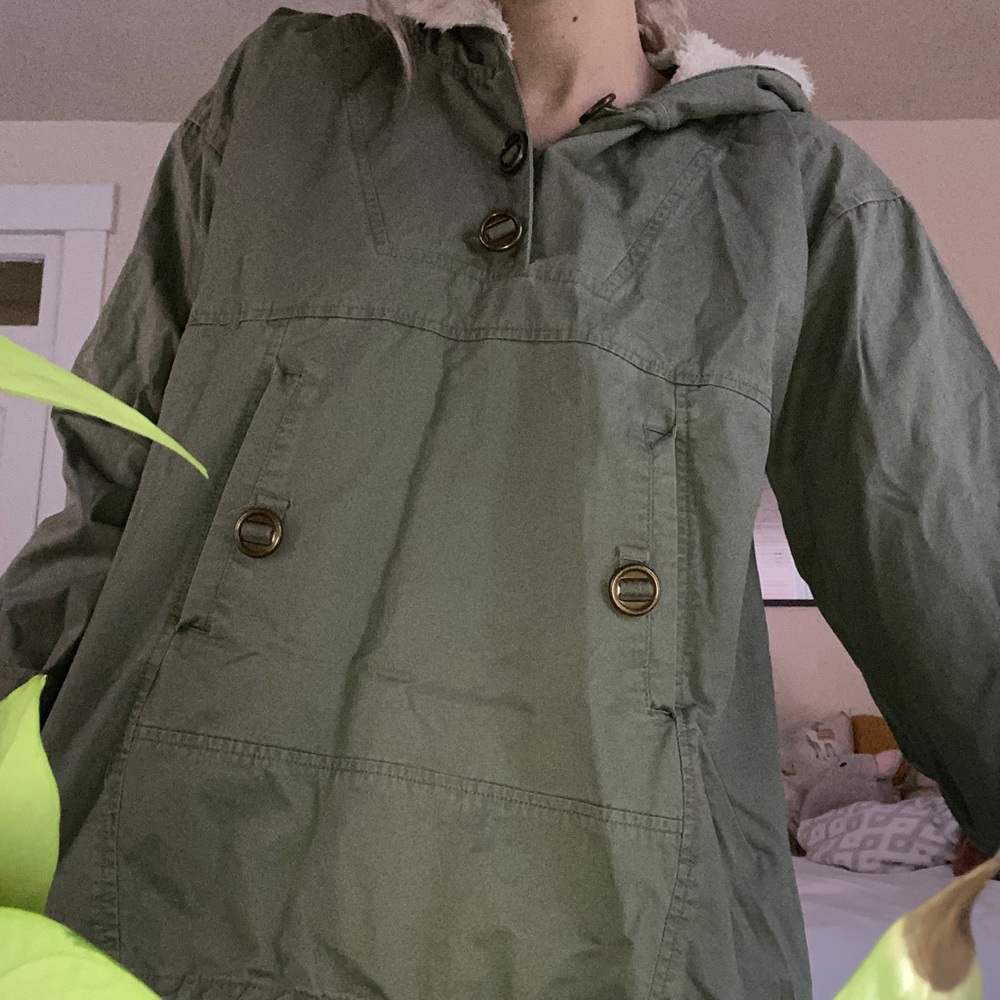 Mossimo Green Cargo Pullover Jacket